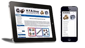 Darstellung eines Online-Shops auf Geräten